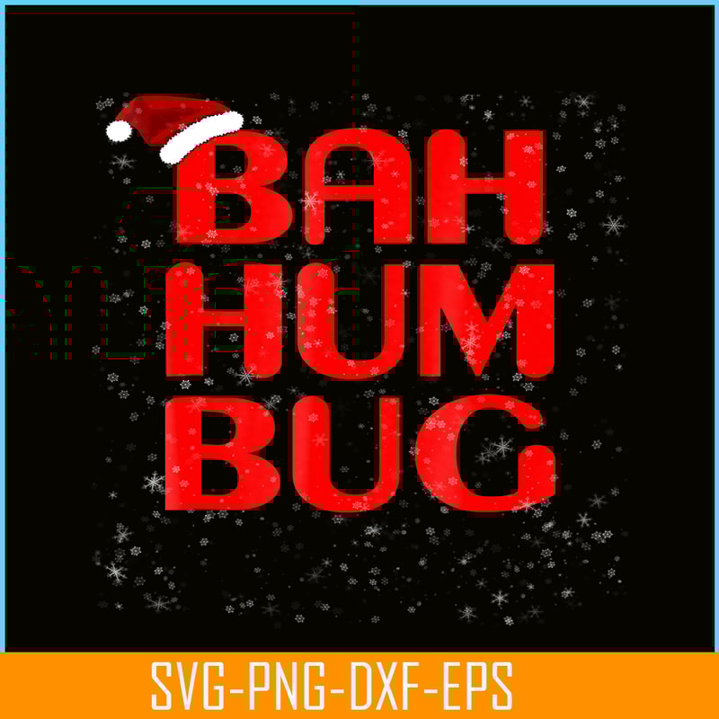 PNG141023138-Christmas Bah Humbug Shirt-Xmas Humbug Santa Hat Tee Png.png