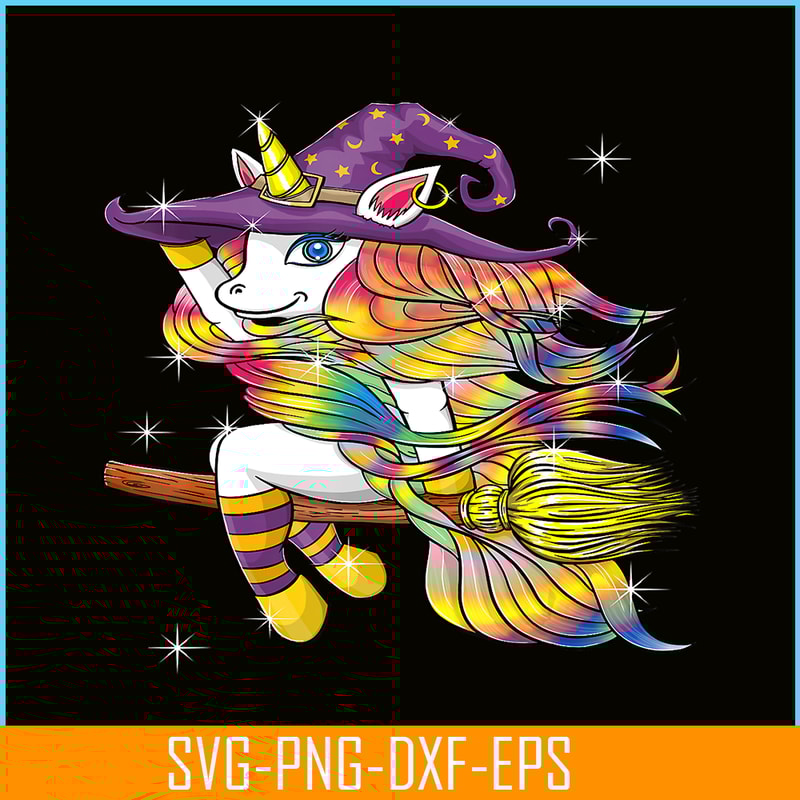 PNG14102359-Funny Halloween Outfit Gift - Flying Unicorn Witch T-Shirt Png.png