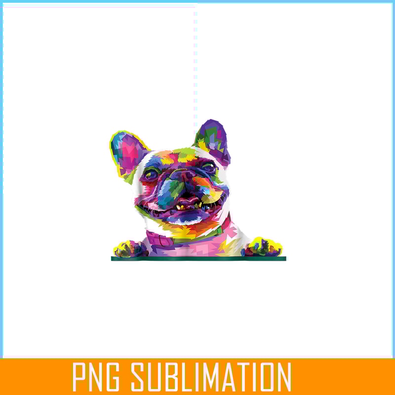 HL16102385-Colorful Bulldog Pop Art Style PNG, Frenchie Dog Lover PNG, French Dog Artwork PNG.png
