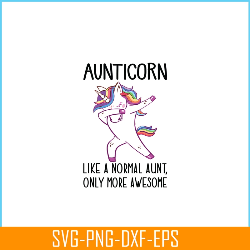 PNG14102344-Aunticorn Dabbing Unicorn Aunt Design for Auntie Slim Fit T-Shirt Png.png