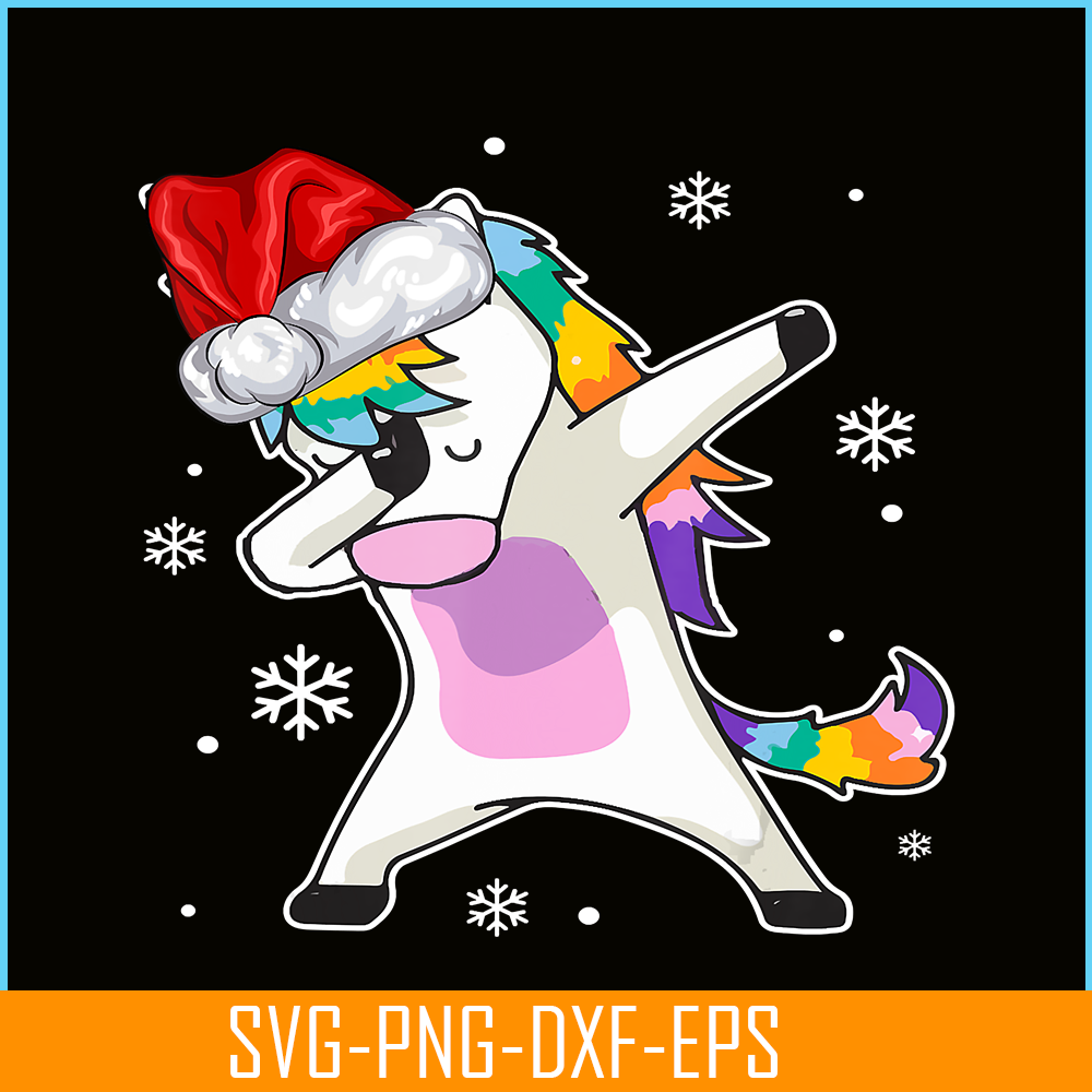 PNG14102354-Dabbing Unicorn Christmas Girls Kids Women Santa Xmas T-Shirt Png.png