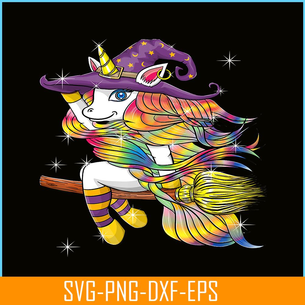 PNG14102359-Funny Halloween Outfit Gift - Flying Unicorn Witch T-Shirt Png.png