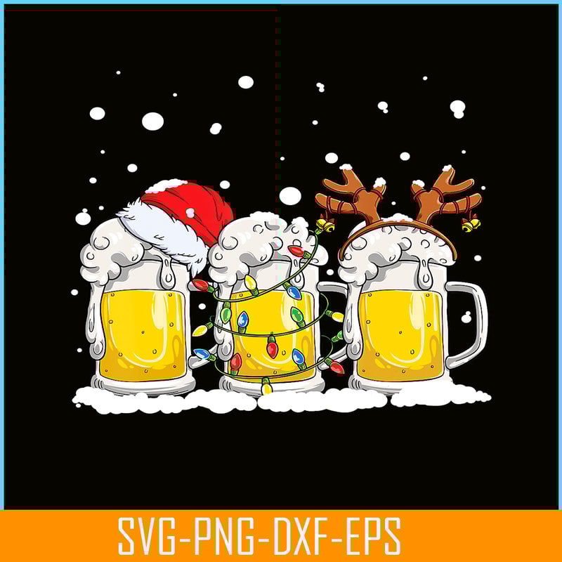 PNG14102392-Beer Christmas Mug Santa Reinbeer Xmas lights Gift Men Women T-Shirt Png.png