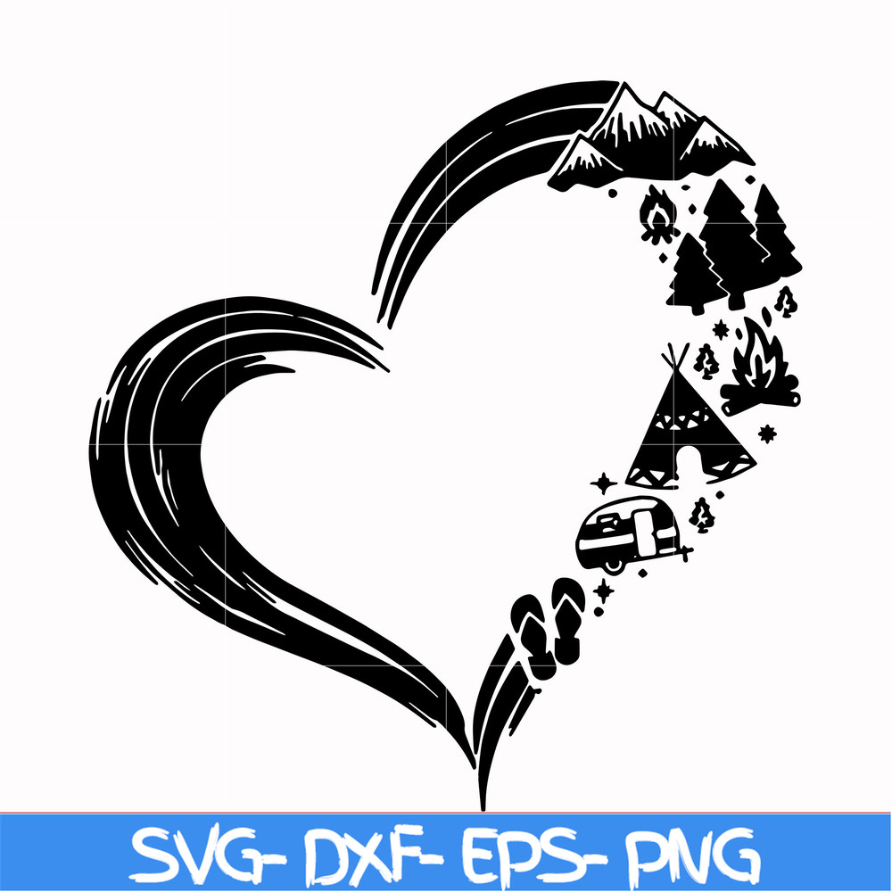 CMP022-Heart camper svg, png, dxf, eps digital file CMP022.jpg