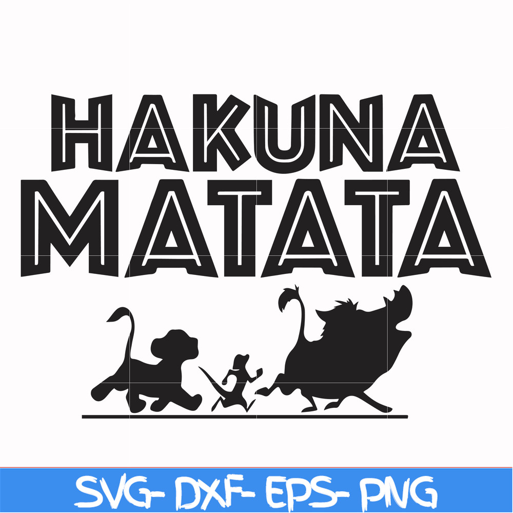 FN000157-Hakuna Matata svg, png, dxf, eps file FN000157.jpg