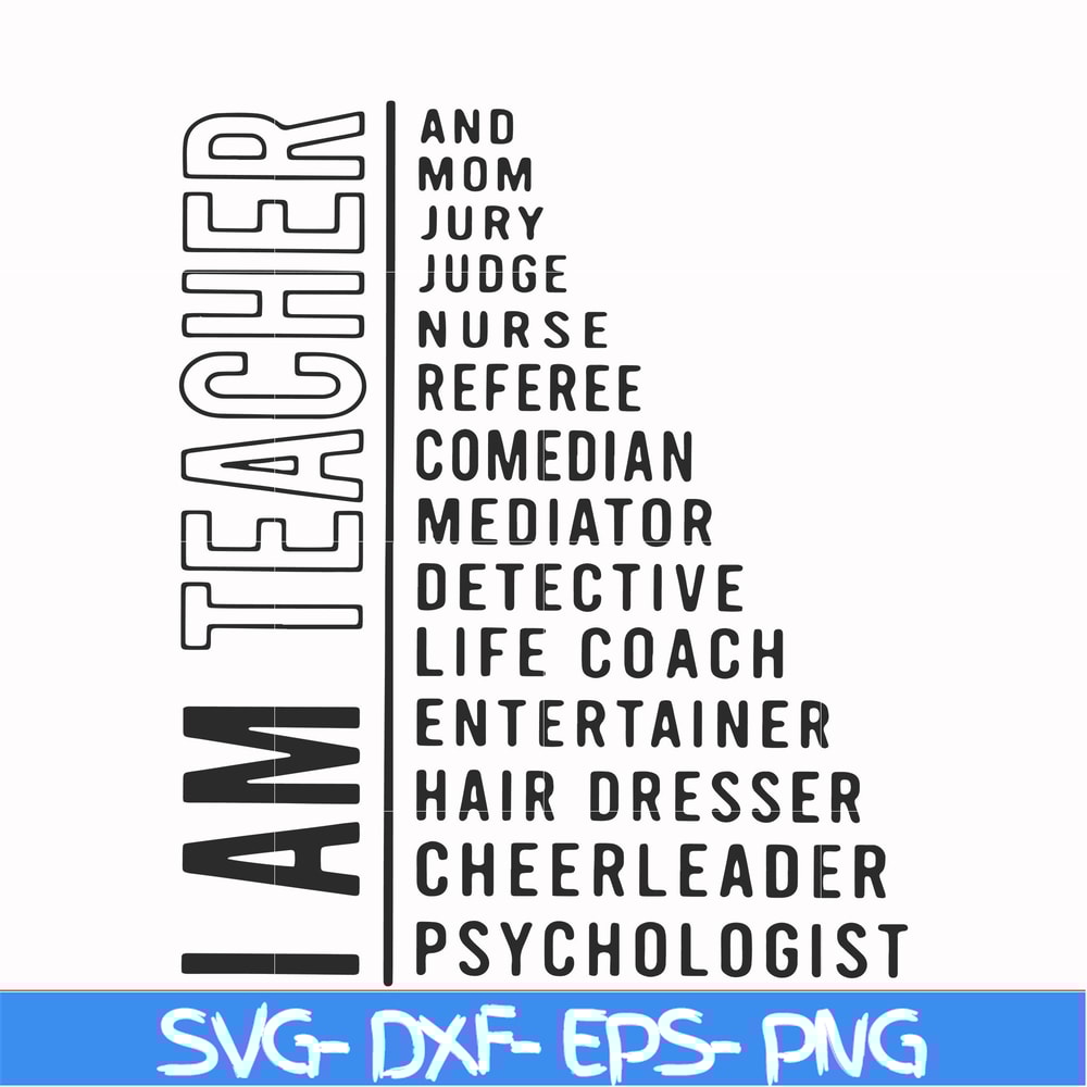 FN000161-I am teacher svg, png, dxf, eps file FN000161.jpg