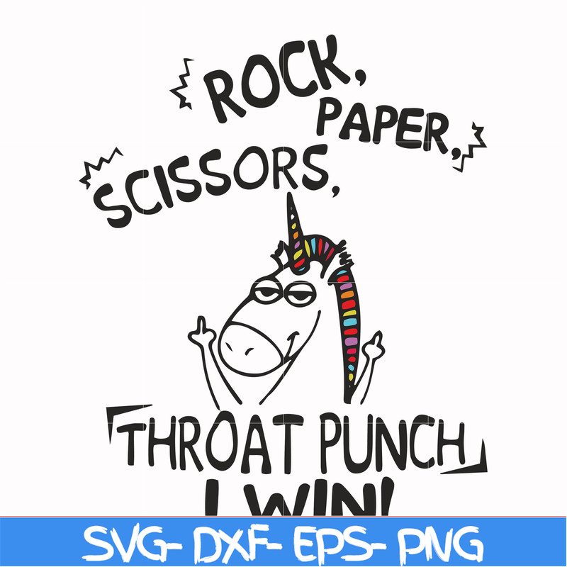 FN000368-Rock paper scissors throat punch I win svg, png, dxf, eps file FN000368.jpg