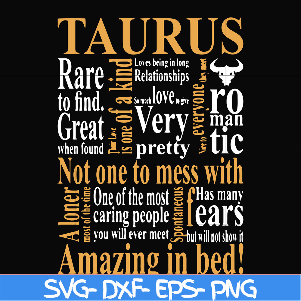 FN000375-Taurus rare to find not one to mess with amazing in bed svg, png, dxf, eps file FN000375.jpg