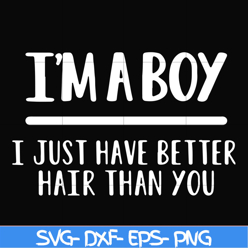FN000394-I'm a boy I just have better hair than you svg, png, dxf, eps file FN000394.jpg