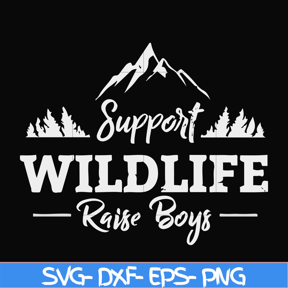 FN000674-Support wildlife raise boys svg, png, dxf, eps file FN000674.jpg