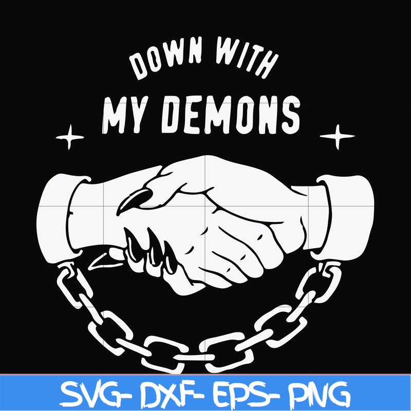 FN000697-Down with my Demons svg, png, dxf, eps file FN000697.jpg