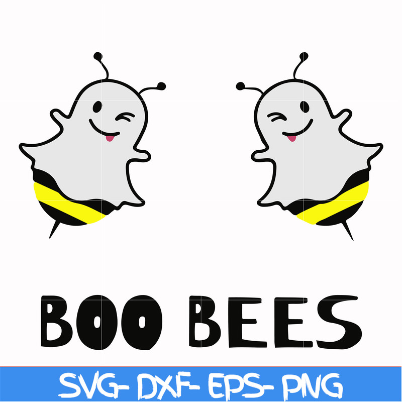 HLW0009-BOO BEES, halloween svg, png, dxf, eps digital file HLW0009.jpg