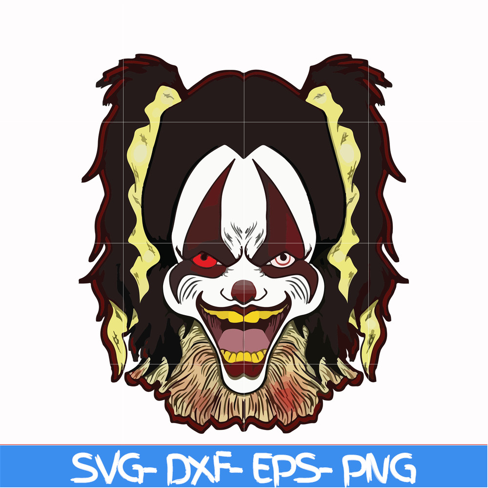 HLW0016-Clown svg, halloween svg, png, dxf, eps digital file HLW0016.jpg