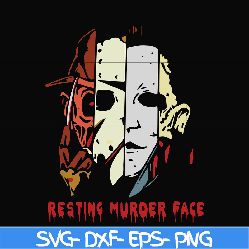 HLW0161-Resting murder face svg, png, dxf, eps digital file HLW0161.jpg