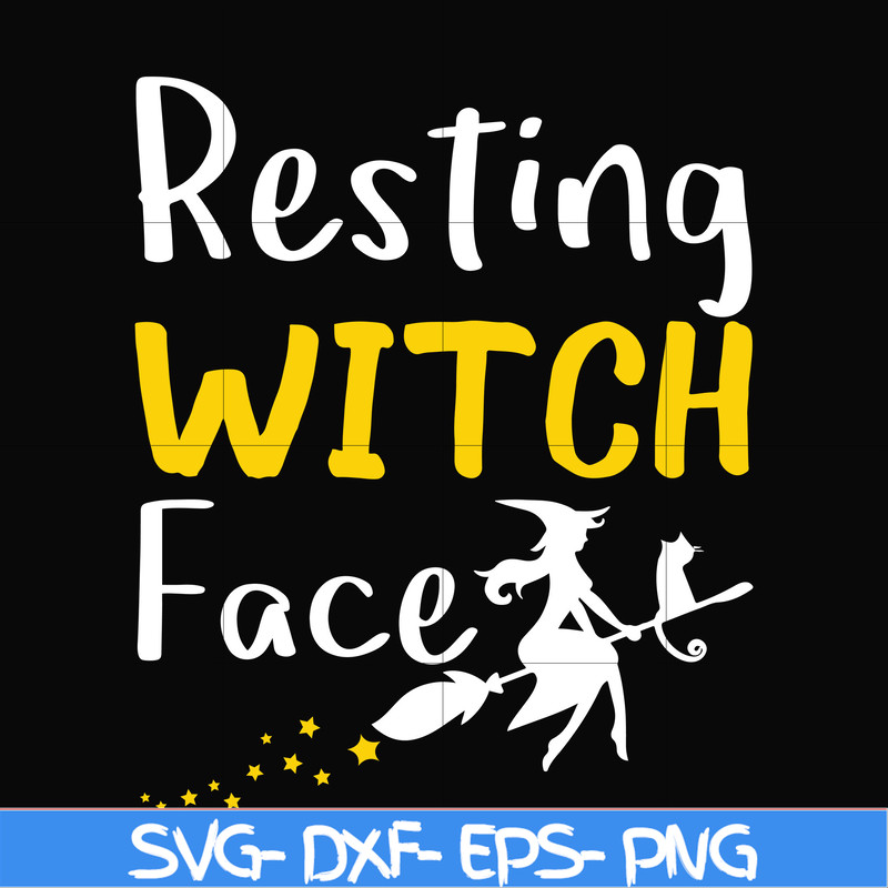 HLW24072023-Resting witch face svg, halloween svg, png, dxf, eps digital file HLW24072023.jpg