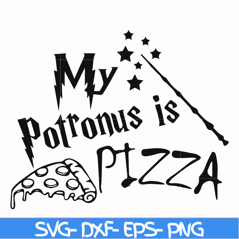 HRPT00012-My potronus is pizza svg, png, dxf, eps file HRPT00012.jpg