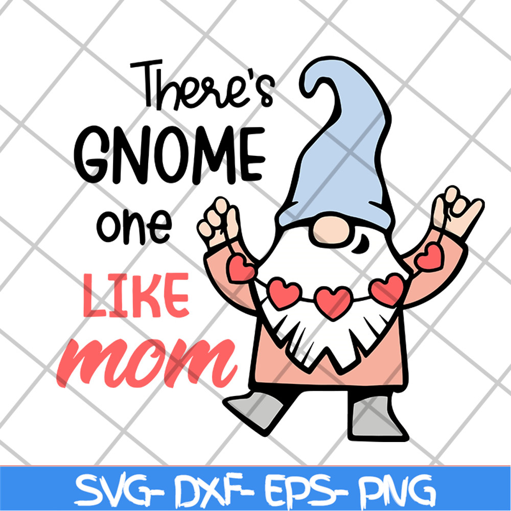MTD05042107-There's gnome on like mom svg, Mother's day svg, eps, png, dxf digital file MTD05042107.jpg