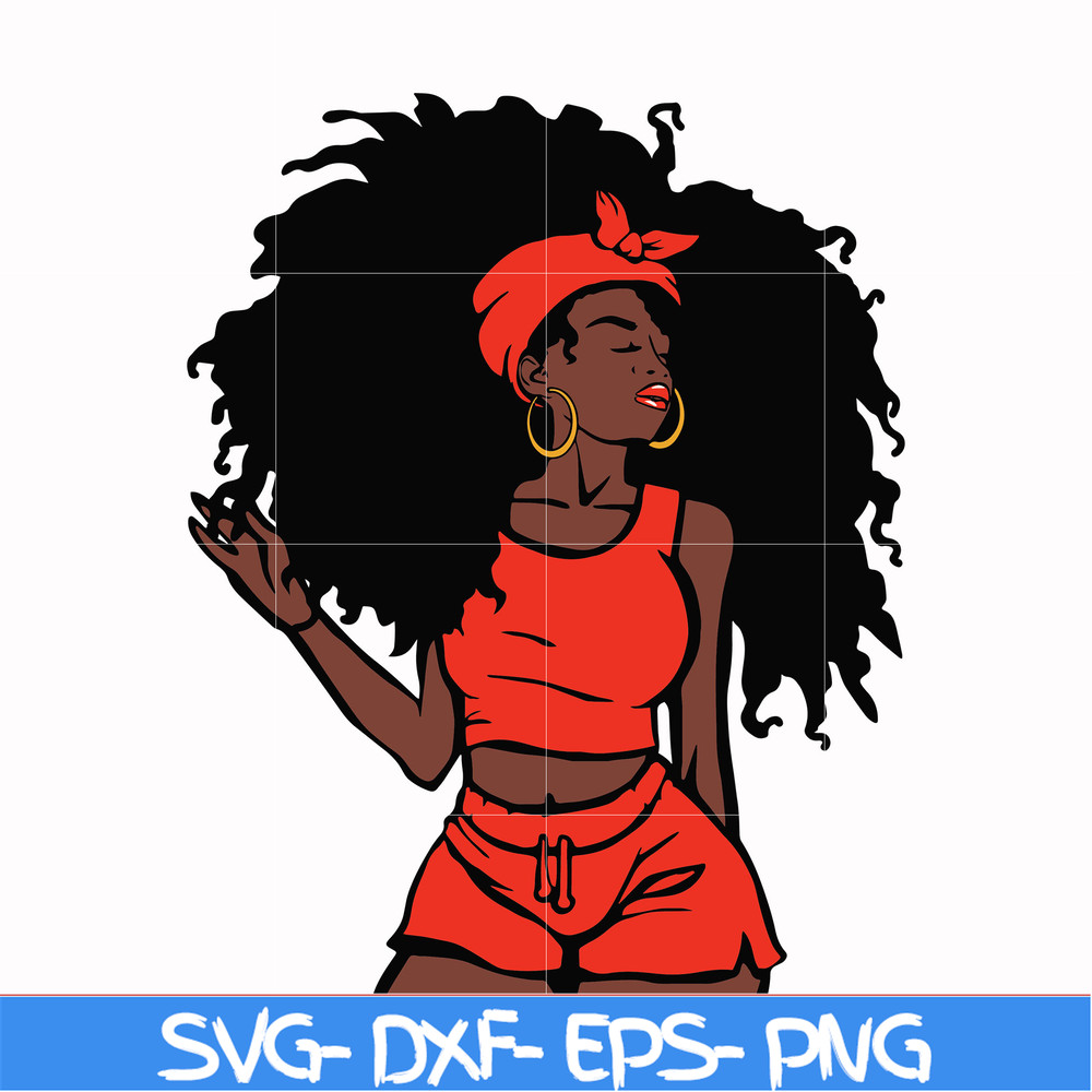 OTH00019-Unbothered Black Girl Svg, Afro Woman Svg, African American Woman svg, png, dxf, eps file OTH00019.jpg