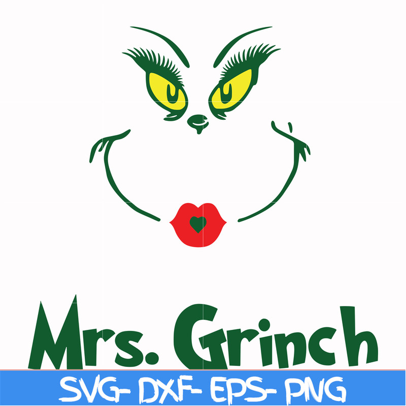 DR00039-Mrs. Grinch svg, png, dxf, eps file DR00039.jpg