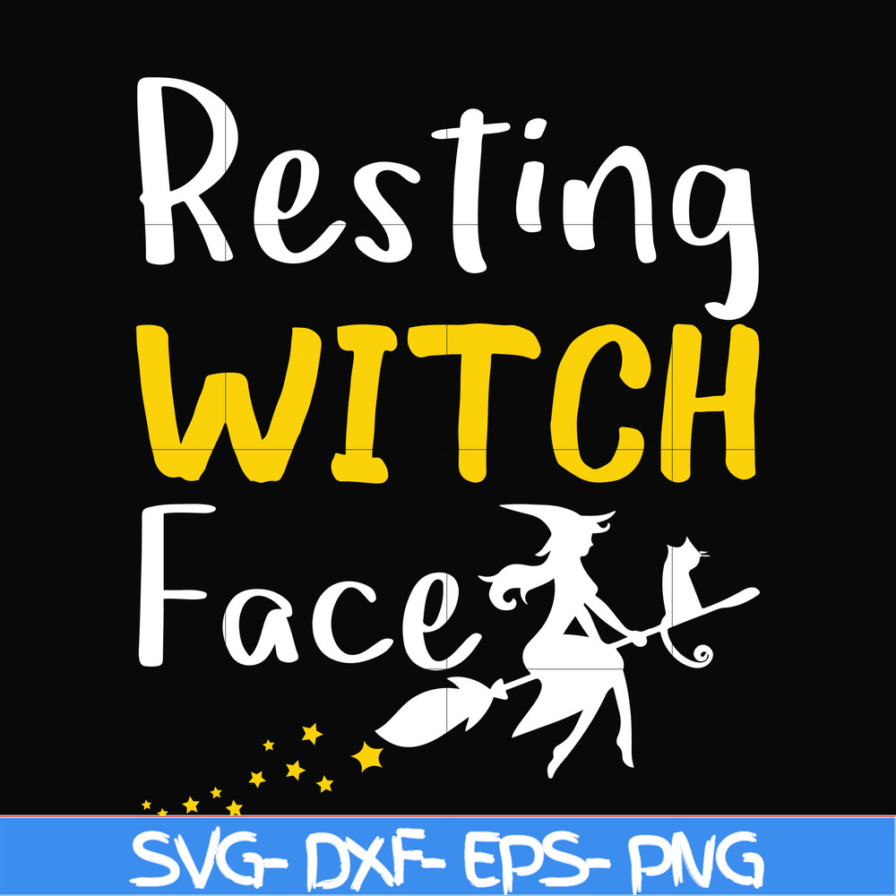 HLW24072023-Resting witch face svg, halloween svg, png, dxf, eps digital file HLW24072023.jpg
