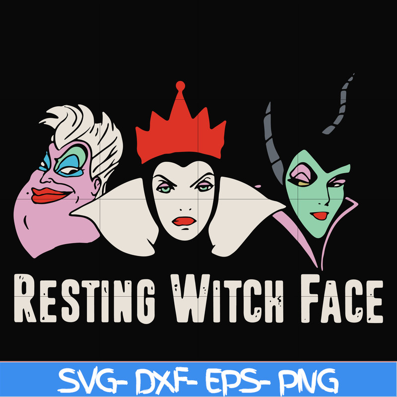 HLW24072024-Resting witch face svg, halloween svg, png, dxf, eps digital file HLW24072024.jpg