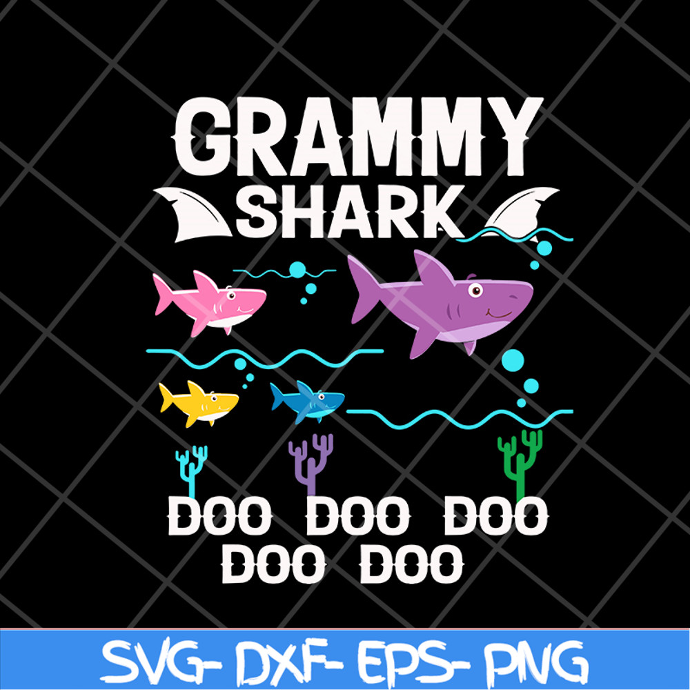 MTD04042127-Grammy Shark Mothers Day svg, Mother's day svg, eps, png, dxf digital file MTD04042127.jpg