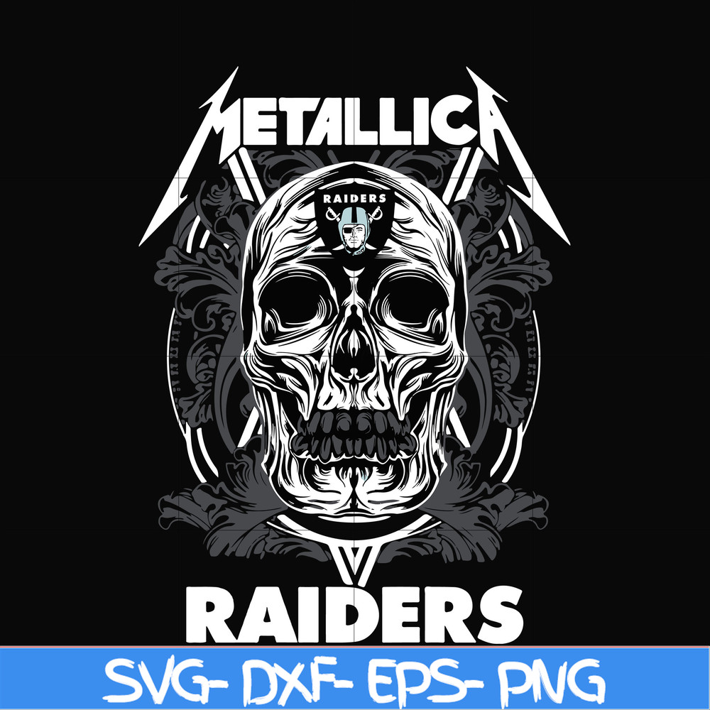 NNFL0008-Skull Metallica Raiders svg, png, dxf, eps digital file NNFL0008.jpg