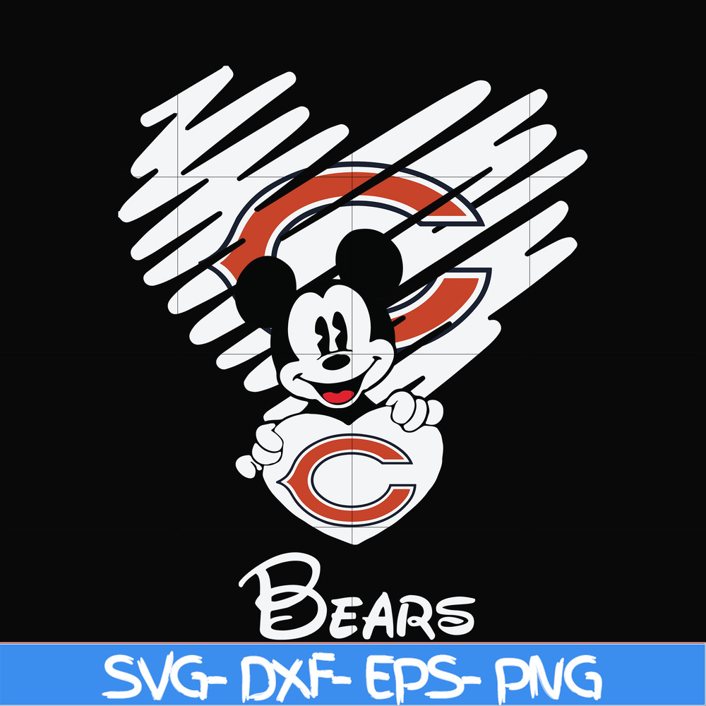 NNFL0047-Bears heart svg, png, dxf, eps digital file NNFL0047.jpg
