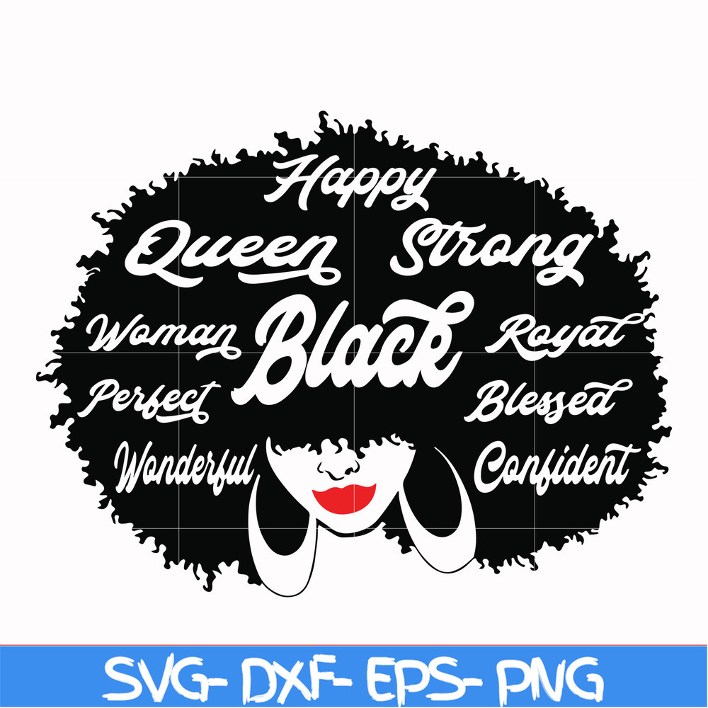 OTH00016-Happy Queen strong, woman perfect wondeful, royal blessed confident svg, png, dxf, eps file OTH00016.jpg