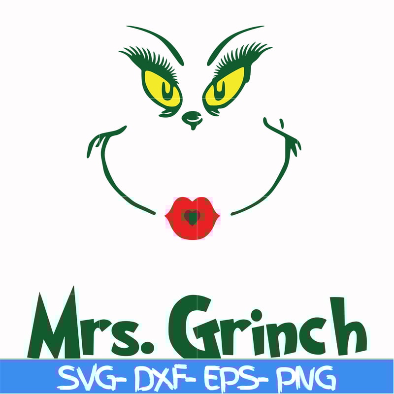 DR00039-Mrs. Grinch svg, png, dxf, eps file DR00039.jpg