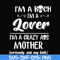 FN000149-I'm a bitch I'm a lover I'm a crazy ass mother svg, png, dxf, eps file FN000149.jpg