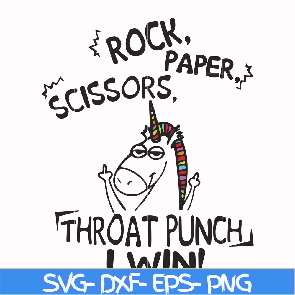 FN000368-Rock paper scissors throat punch I win svg, png, dxf, eps file FN000368.jpg