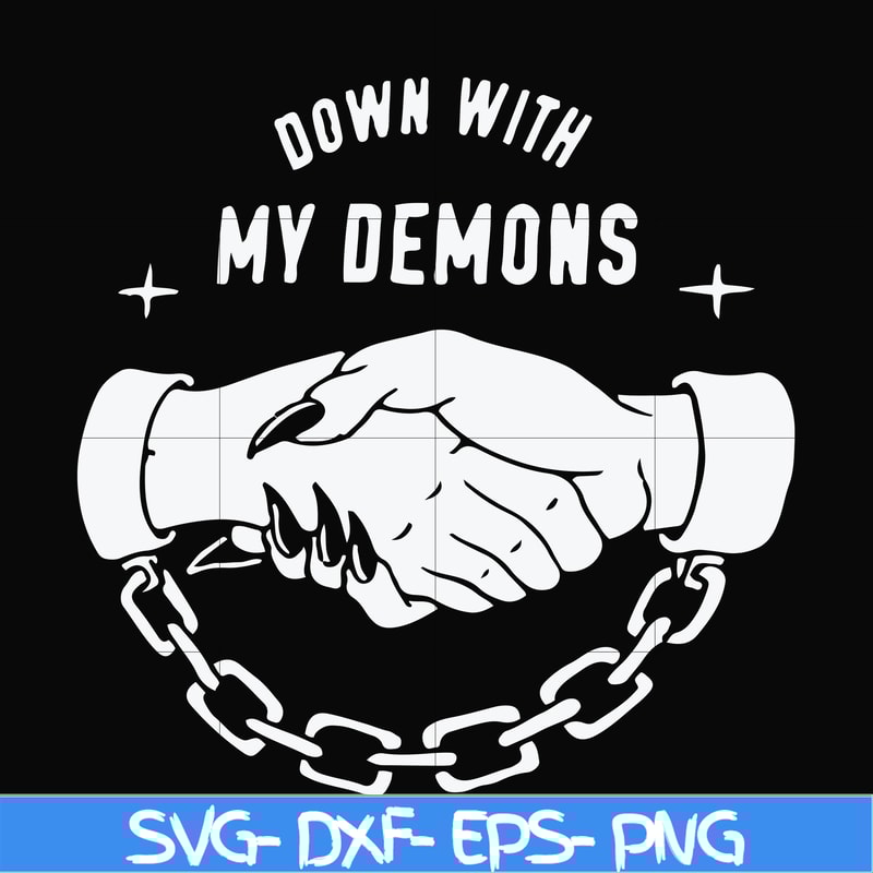 FN000697-Down with my Demons svg, png, dxf, eps file FN000697.jpg