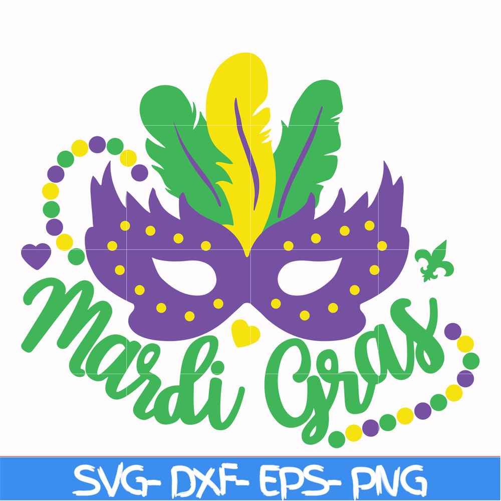 MAG0001-Mardi gras svg, png, dxf, eps file MAG0001.jpg