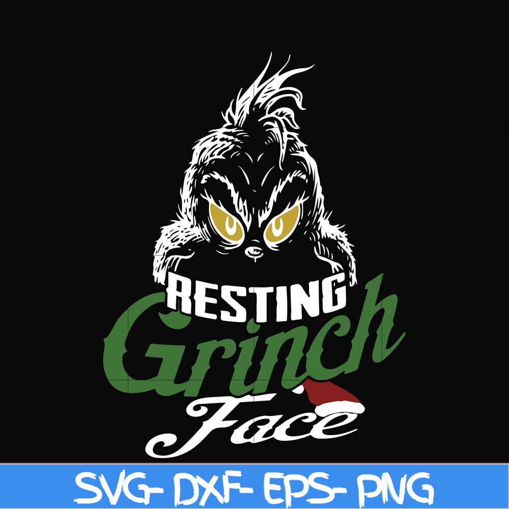 NCRM0006-Resting grinch face svg, png, dxf, eps digital file NCRM0006.jpg