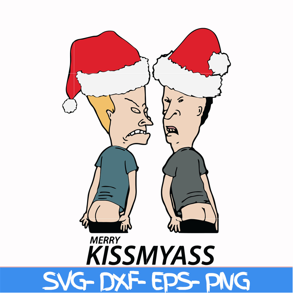 NCRM0014-Merry kissmyass svg, christmas svg, png, dxf, eps digital file NCRM0014.jpg