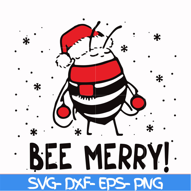 NCRM0015-Bee merry svg, christmas svg, png, dxf, eps digital file NCRM0015.jpg