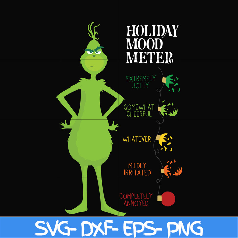 NCRM0062-Holiday mood meter svg, grinch svg, png, dxf, eps digital file NCRM0062.jpg