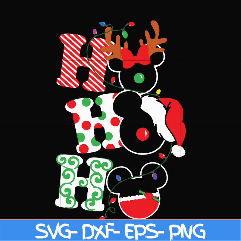 NCRM0100-Ho Ho Ho Christmas Mickey Heads svg, png, dxf, eps digital file NCRM0100.jpg