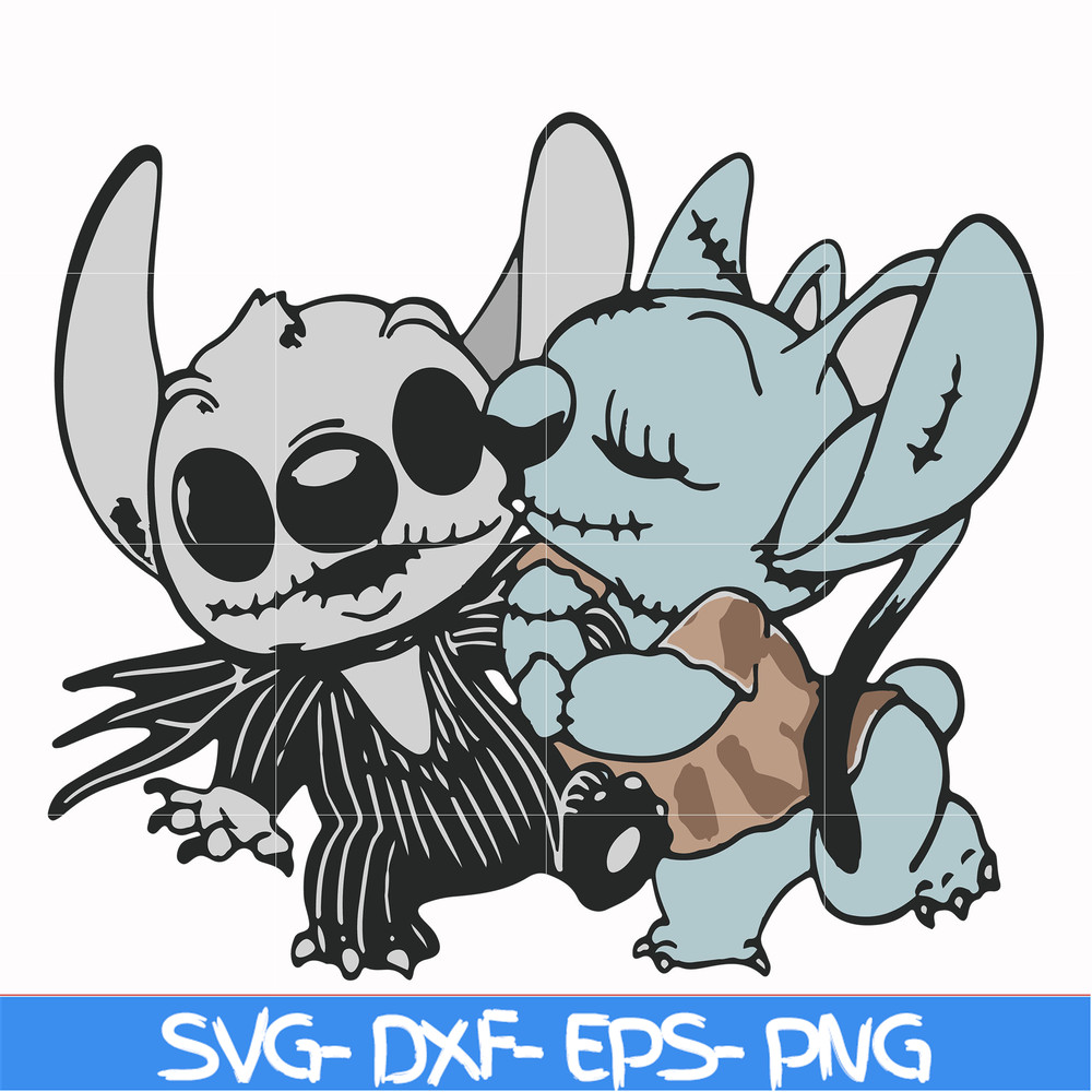 NCRM0112-Stitch and Angel Jack Skellington The Nightmare Before Christmas svg, png, dxf, eps digital file NCRM0112.jpg