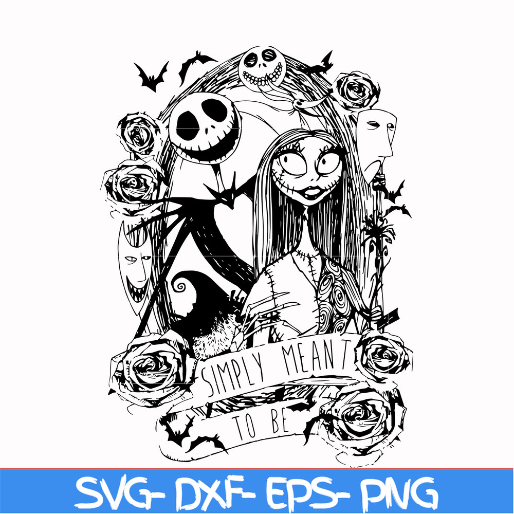 NCRM0113-simply meant svg, Jack Skellington And Sally svg, png, dxf, eps digital file NCRM0113.jpg