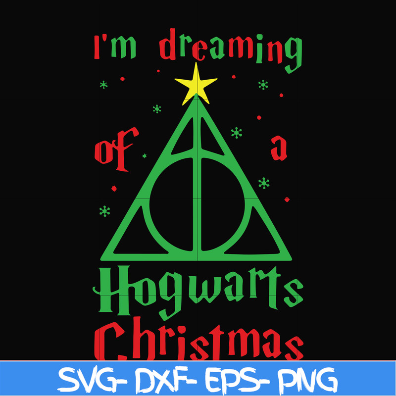 NCRM14072012-Im dreaming of a hogwarts christmas svg, png, dxf, eps digital file NCRM14072012.jpg