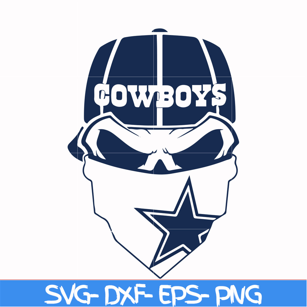 NFL0000118-Cowboys skull, svg, png, dxf, eps file NFL0000118.jpg