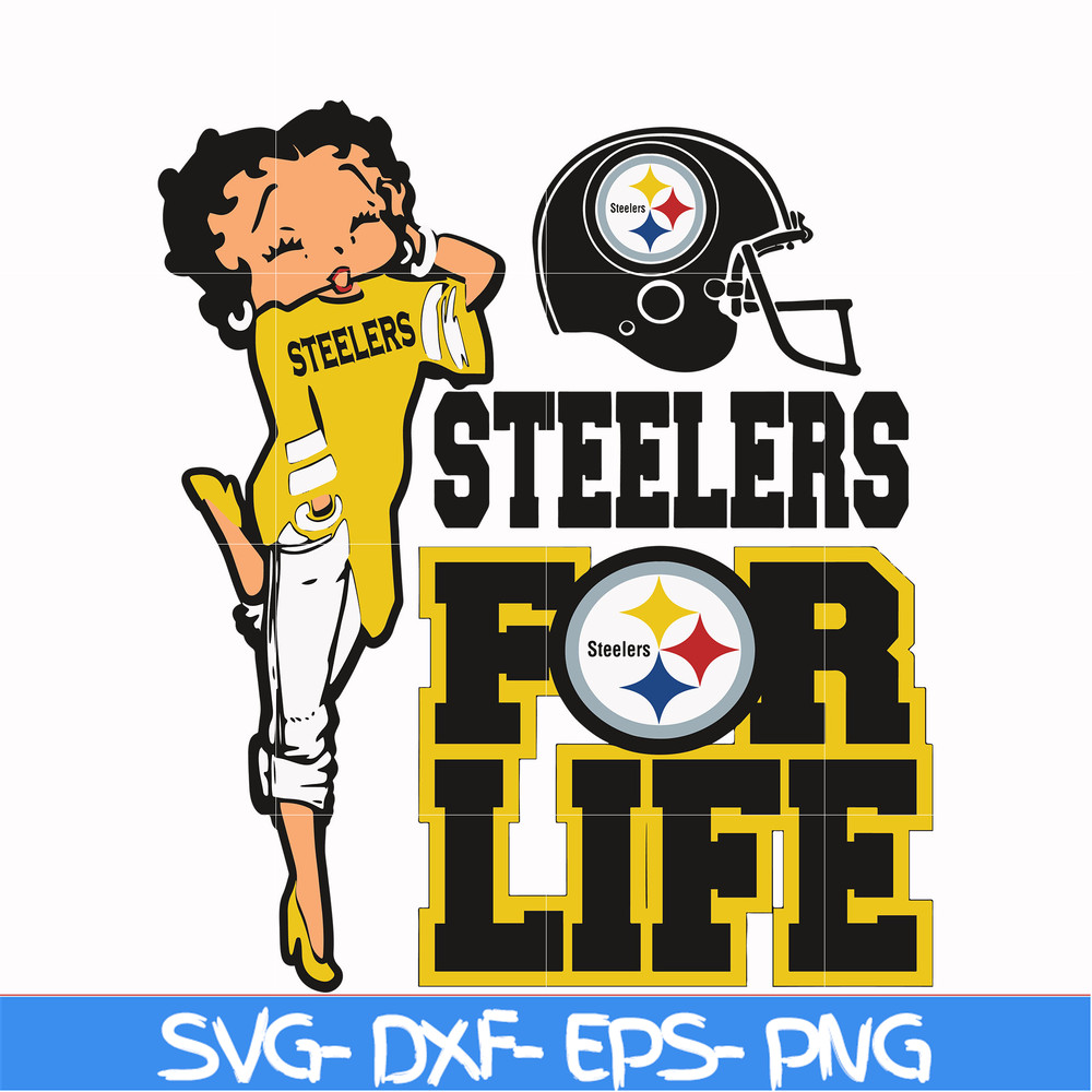NFL0000169-Steelers for life, svg, png, dxf, eps file NFL0000169.jpg