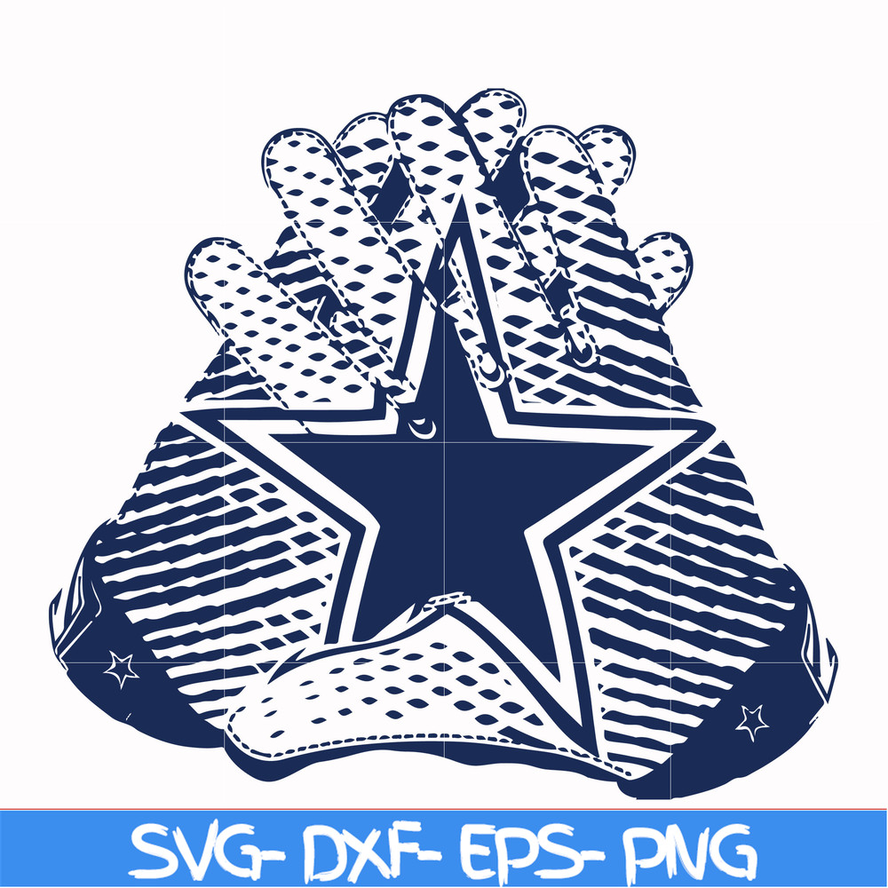 NFL0000204-Cowboys gloves, svg, png, dxf, eps file NFL0000204.jpg