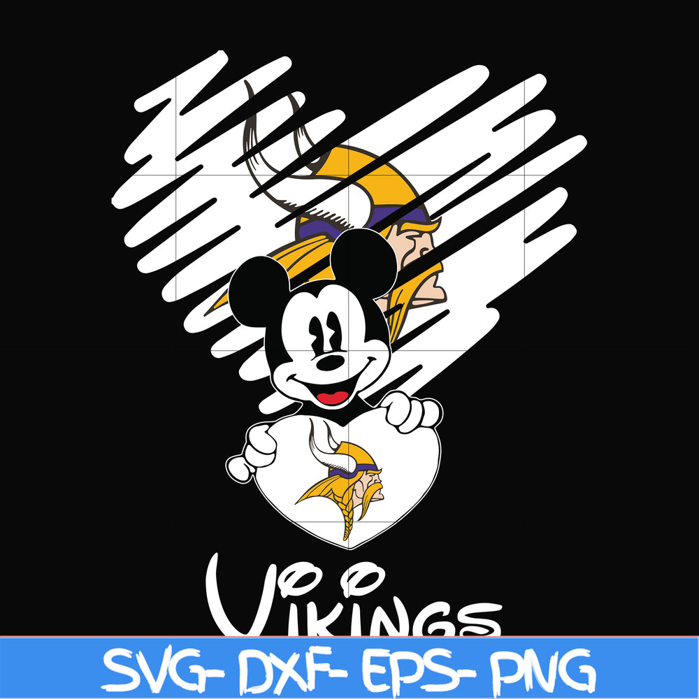 NNFL0054-Vikings heart svg, png, dxf, eps digital file NNFL0054.jpg