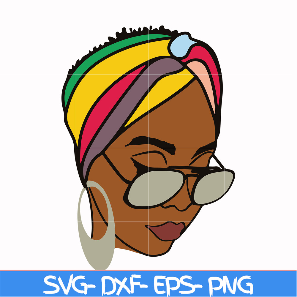 OTH0008-Unbothered Black Girl Svg, Afro Woman Svg, African American Woman svg, png, dxf, eps file OTH0008.jpg