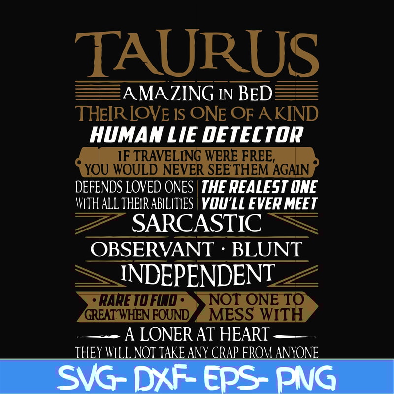 FN000376-Taurus rare to find not one to mess with amazing in bed svg, png, dxf, eps file FN000376.jpg