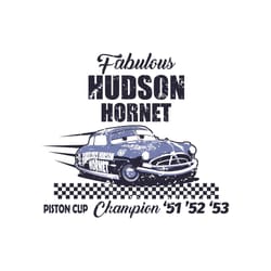 fabulous hudson hornet png, doc hudson png, car piston cup png, california adventure png, pixar png