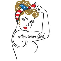 American Girl,American Svg, American Flag, Independence Day Svg,4th Of July, American Flag, Patriotic, Happy 4th Of July